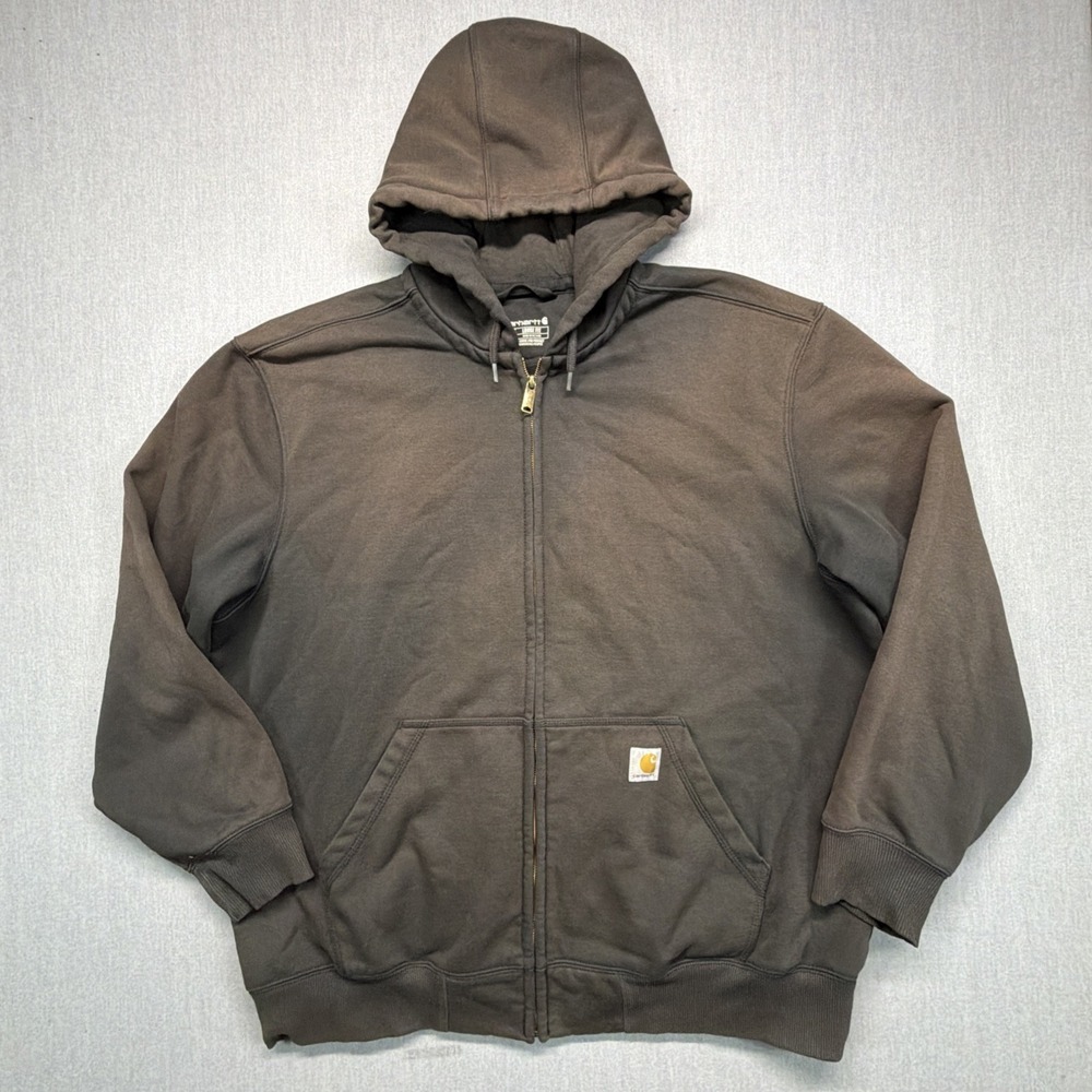 Vintage Carhartt Rain Defender Hoodie Jacket Mens 2XL Loose Fit Y2k Faded